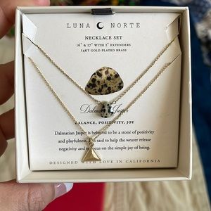 Luna Norte Dalmatian Jasper Necklace Set